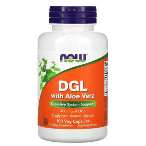 NOW Foods DGL + Aloe Vera 400 mg 100 viên 733739046543