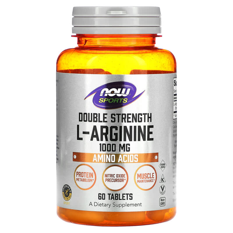 NOW Foods Double Strength L-Arginine 1.000 mg 60 viên 733739000255