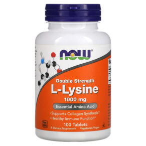 NOW Foods Double Strength L-Lysine 1.000 mg 100 viên 733739001139