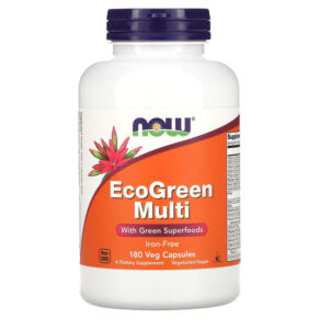 NOW Foods EcoGreen Multi Iron-Free 180 viên 733739037886
