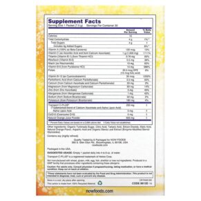 NOW Foods Effer-C Effervescent Drink Mix Orange 1.000 mg 30 Packets .26 oz (7.5 g) Each 733739006134
