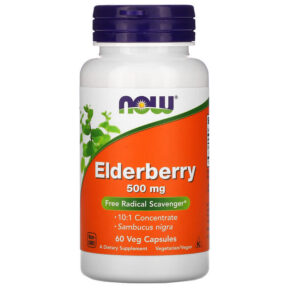 NOW Foods Elderberry 500 mg 60 viên 733739046673
