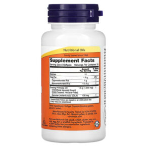 NOW Foods Evening Primrose Oil 500 mg 100 Softgels 733739017505