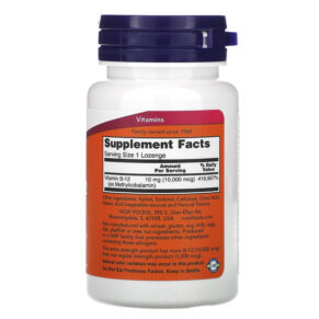NOW Foods Extra Strength Methyl B-12 10.000 mcg 60 Lozenges 733739005014