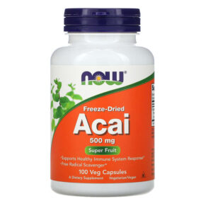 NOW Foods Freeze-Dried Acai 500 mg 100 viên 733739033550