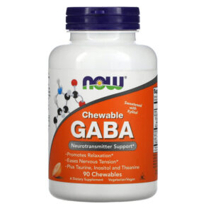 NOW Foods GABA Natural Orange Flavor 90 viên 733739000828