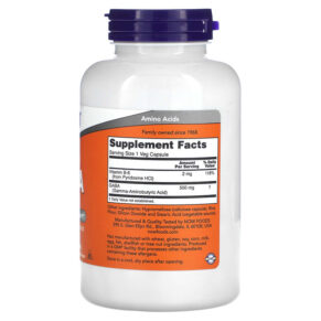 NOW Foods GABA with Vitamin B-6 500 mg 200 Veg Capsules 3 NOW Foods GABA with Vitamin B-6 500 mg 200 Veg Capsules 733739000880