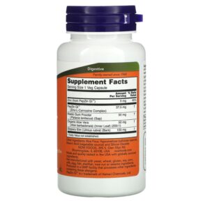 NOW Foods Gastro Comfort with PepZin GI 60 Veg Capsules 733739035202