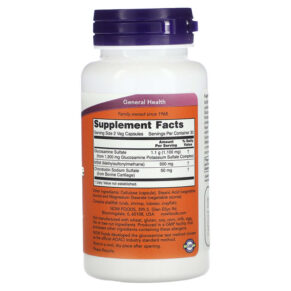 NOW Foods Glucosamine & MSM 60 Veg Capsules 733739032782