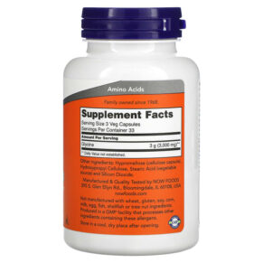 NOW Foods Glycine 1.000 mg 100 Veg Capsules 733739001078