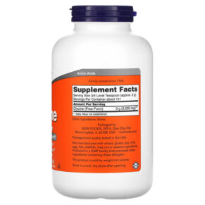 NOW Foods Glycine Pure Powder 1 lb (454 g) 733739002259