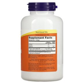 NOW Foods Hemp Seed Oil 1.000 mg 120 Softgels 733739017994