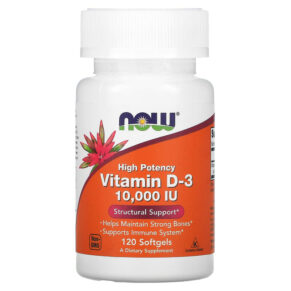 NOW Foods High Potency Vitamin D-3 10.000 IU 120 viên 733739003768