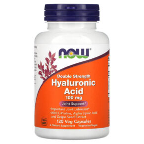 NOW Foods Hyaluronic Acid Double Strength 100 mg 120 viên 733739031518