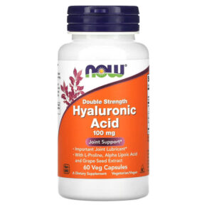 NOW Foods Hyaluronic Acid Double Strength 100 mg 60 viên 733739031556