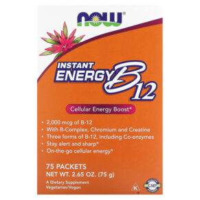 NOW Foods Instant Energy B12 2.000 mcg 75 gói 0.035 oz (1 g) 733739004970