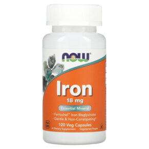 NOW Foods Iron 18 mg 120 viên 733739014436