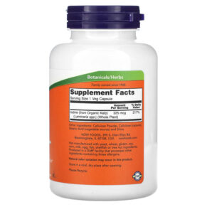 NOW Foods Kelp 250 Veg Capsules 3 NOW Foods Kelp 250 Veg Capsules 733739026750