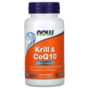 NOW Foods Krill & CoQ10 60 viên 733739016287