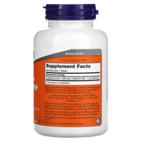 NOW Foods L-Arginine Double Strength 1.000 mg 120 Tablets 3 NOW Foods L-Arginine Double Strength 1.000 mg 120 Tablets 733739000354
