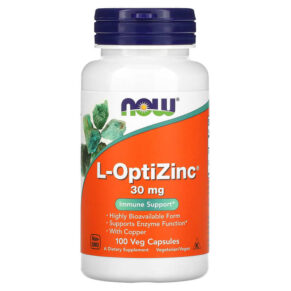 NOW Foods L-OptiZinc 30 mg 100 viên 733739015105
