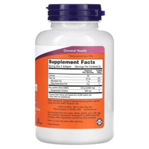 NOW Foods Lecithin 1.200 mg 100 Softgels 3 NOW Foods Lecithin 1.200 mg 100 Softgels 733739022103