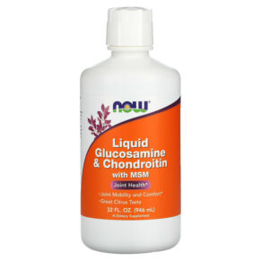 NOW Foods Liquid Glucosamine & Chondroitin + MSM Citrus 32 fl oz (946 ml) 733739031778