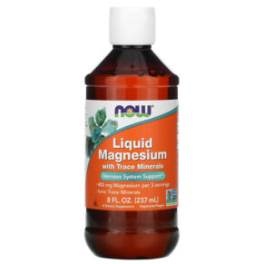 NOW Foods Liquid Magnesium + Trace Minerals 8 fl oz (237 ml) 733739012883