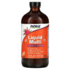 NOW Foods Liquid Multi + Xylitol Tropical Orange Iron-Free 16 fl oz (473 ml) 733739037725