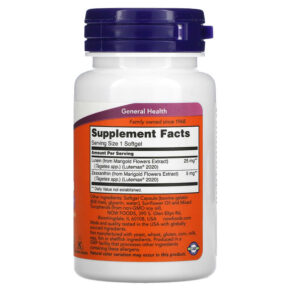 NOW Foods Lutein & Zeaxanthin 60 Softgels 733739030641