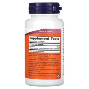 NOW Foods Lycopene 10 mg 120 Softgels 733739030610