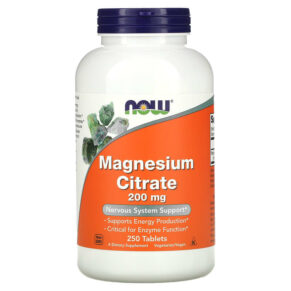 NOW Foods Magnesium Citrate 200 mg 250 viên 733739012920