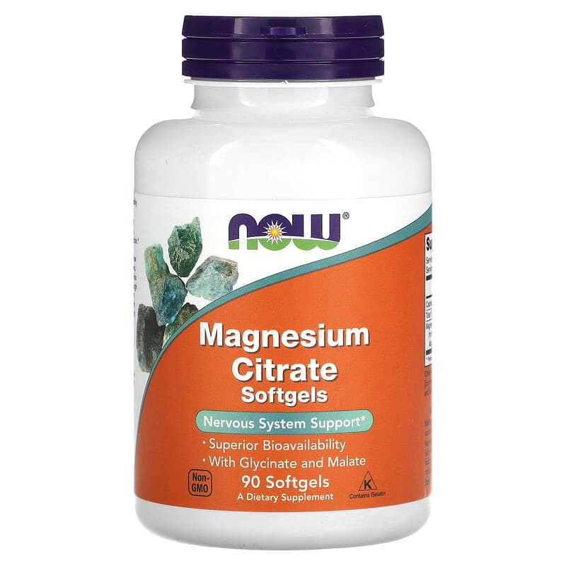 NOW Foods Magnesium Citrate 90 Softgels 1 NOW Foods Magnesium Citrate 90 viên 733739012975
