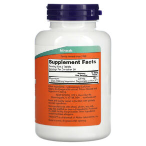 NOW Foods Magnesium Glycinate 180 Tablets 733739012890