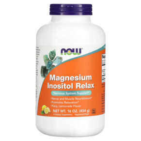 NOW Foods Magnesium Inositol Relax Lemonade 16 oz (454 g) 733739012937