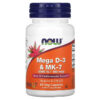 NOW Foods Mega D-3 & MK-7 180 mcg (5.000 IU) 60 Veg Capsules 5 NOW Foods Mega D-3 & MK-7 180 mcg (5.000 IU) 60 viên 733739003843