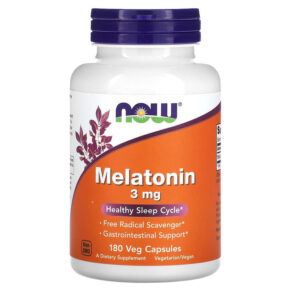NOW Foods Melatonin 3 mg 180 viên 733739032577