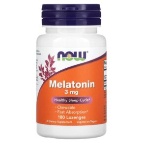 NOW Foods Melatonin 3 mg 180 viên 733739032591