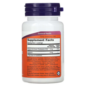 NOW Foods Melatonin 3 mg 90 Lozenges 733739032584