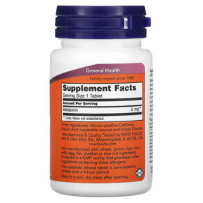 NOW Foods Melatonin 5 mg 120 Tablets 733739035547