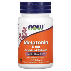 NOW Foods Melatonin 5 mg 120 viên 733739035547