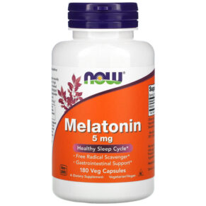 NOW Foods Melatonin 5 mg 180 viên 733739035561