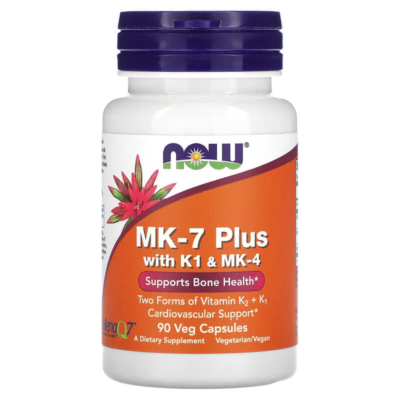 NOW Foods MK-7 Plus with K1 & MK-4 90 Veg Capsules 1 NOW Foods MK-7 Plus + K1 & MK-4 90 viên 733739009975