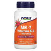 NOW Foods MK-7 Vitamin K-2 100 mcg 120 Veg Capsules 5 NOW Foods MK-7 Vitamin K-2 100 mcg 120 viên 733739009937