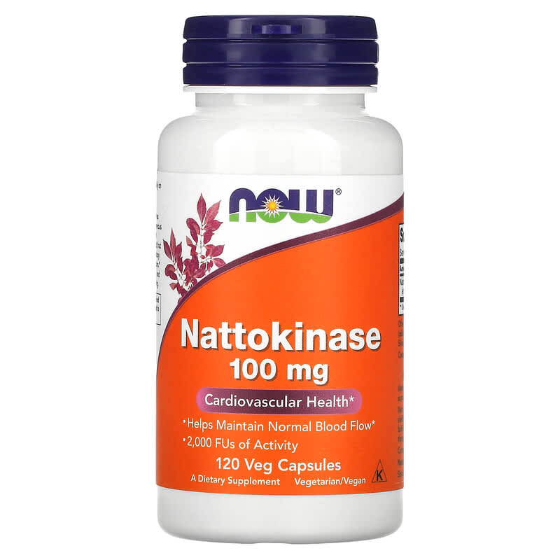 NOW Foods Nattokinase 100 mg 120 Veg Capsules 1 NOW Foods Nattokinase 100 mg 120 viên 733739031419