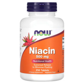 NOW Foods Niacin 500 mg 250 viên 733739004826