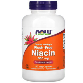 NOW Foods Niacin Flush-Free Double Strength 500 mg 180 viên 733739005007