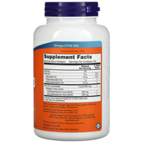 NOW Foods Omega-3 180 EPA /120 DHA 200 Softgels 733739016522