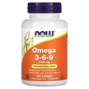 NOW Foods Omega 3-6-9 1.000 mg 100 viên 733739018359