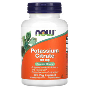 NOW Foods Potassium Citrate 99 mg 180 viên 733739014481